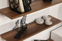 Hanah Home Nirvana Mueble de TV Blanco y Teca